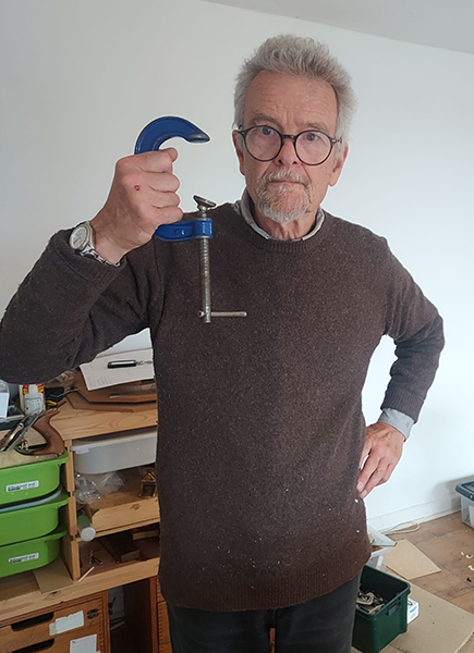 Alan Miller in workshop
